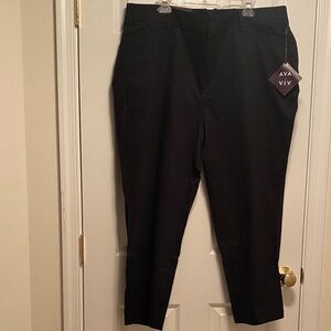 Ava & Viv Black High Rise Ankle Pants…size 20